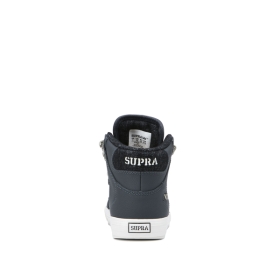 Supra Kids VAIDER COLD WEATHER Gray Blue/White High Top Shoes | CA-50071